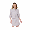 Blair tweed jacket - Purple/White