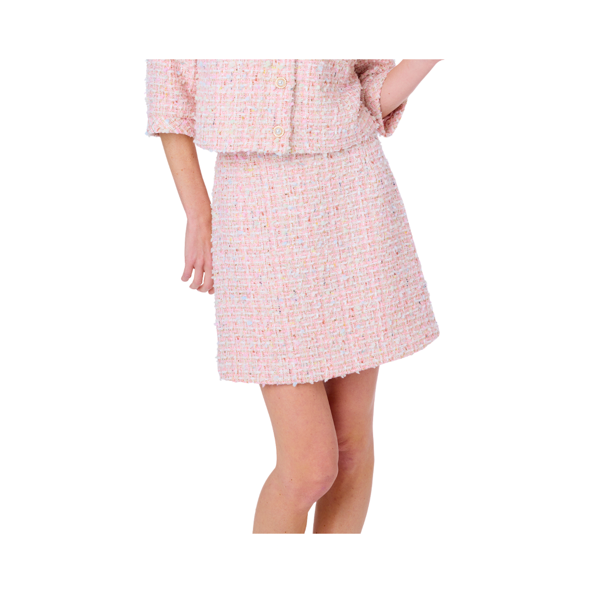 Blair tweed skirt - Pink