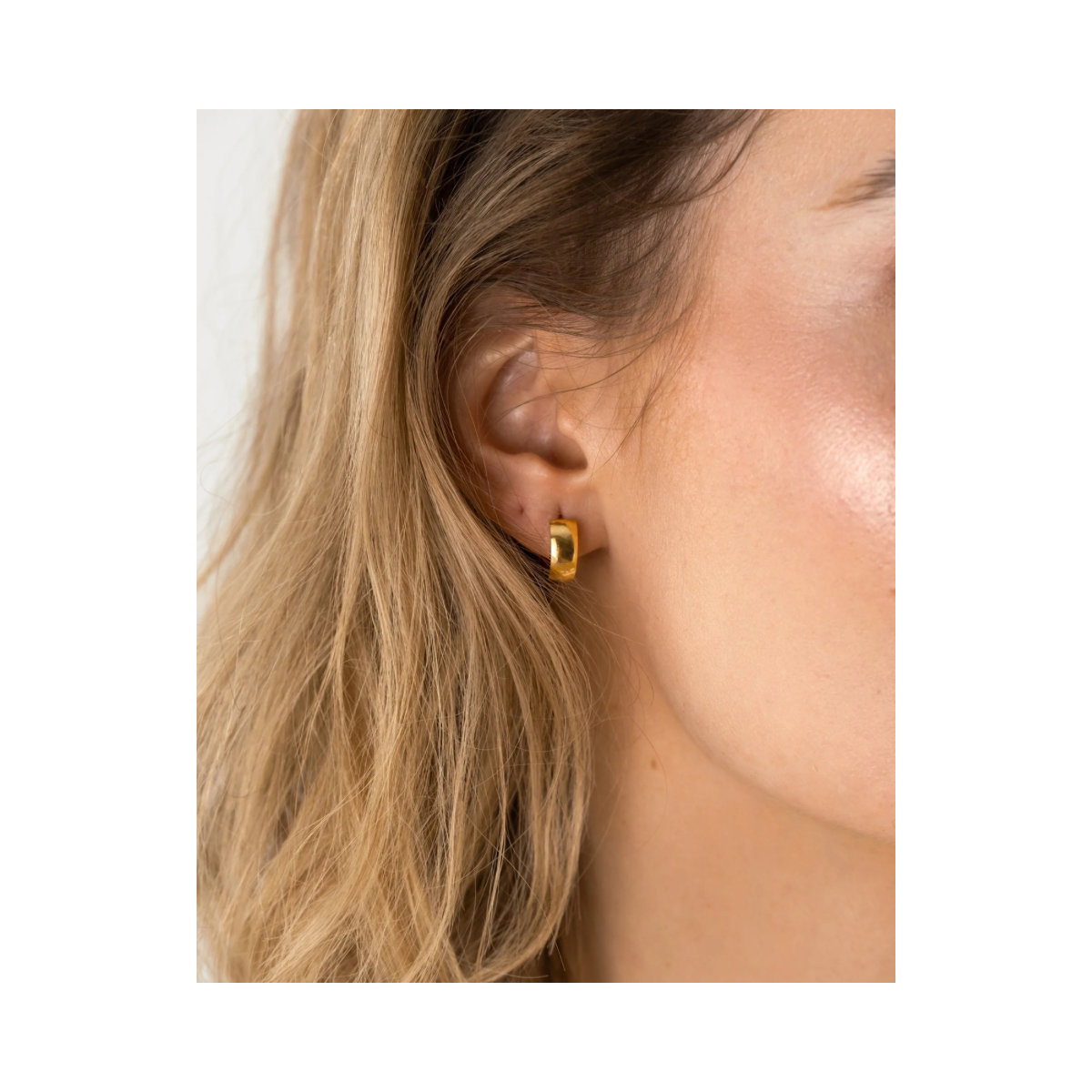 Chunky Gold Hoops Small - Gold
