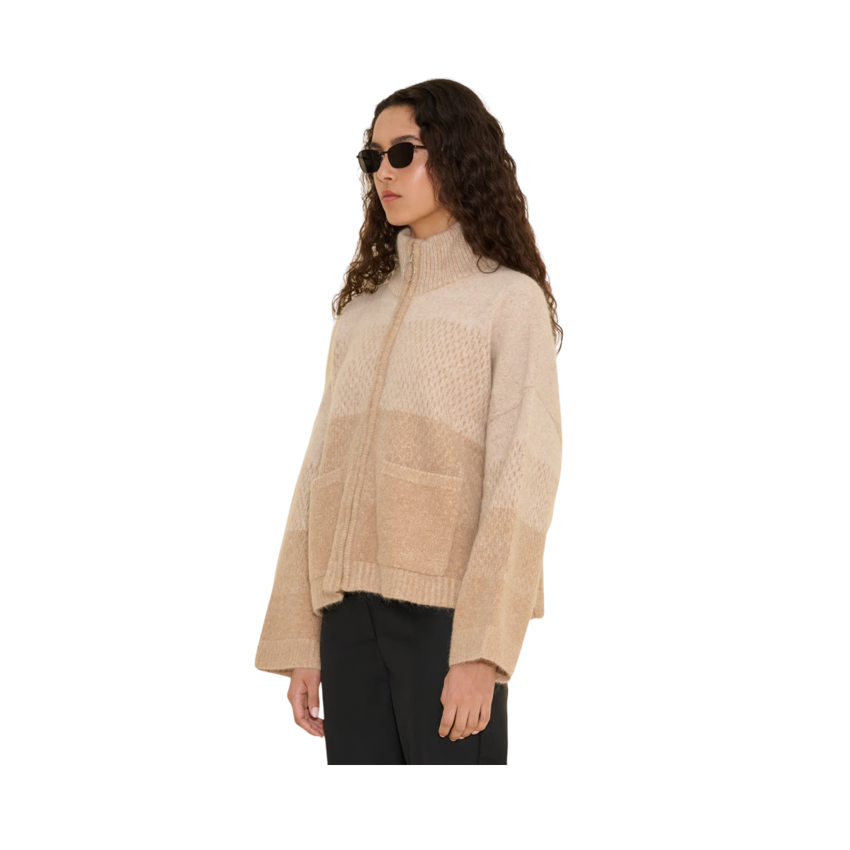 Tine Knit Cardigan - Sand Mix