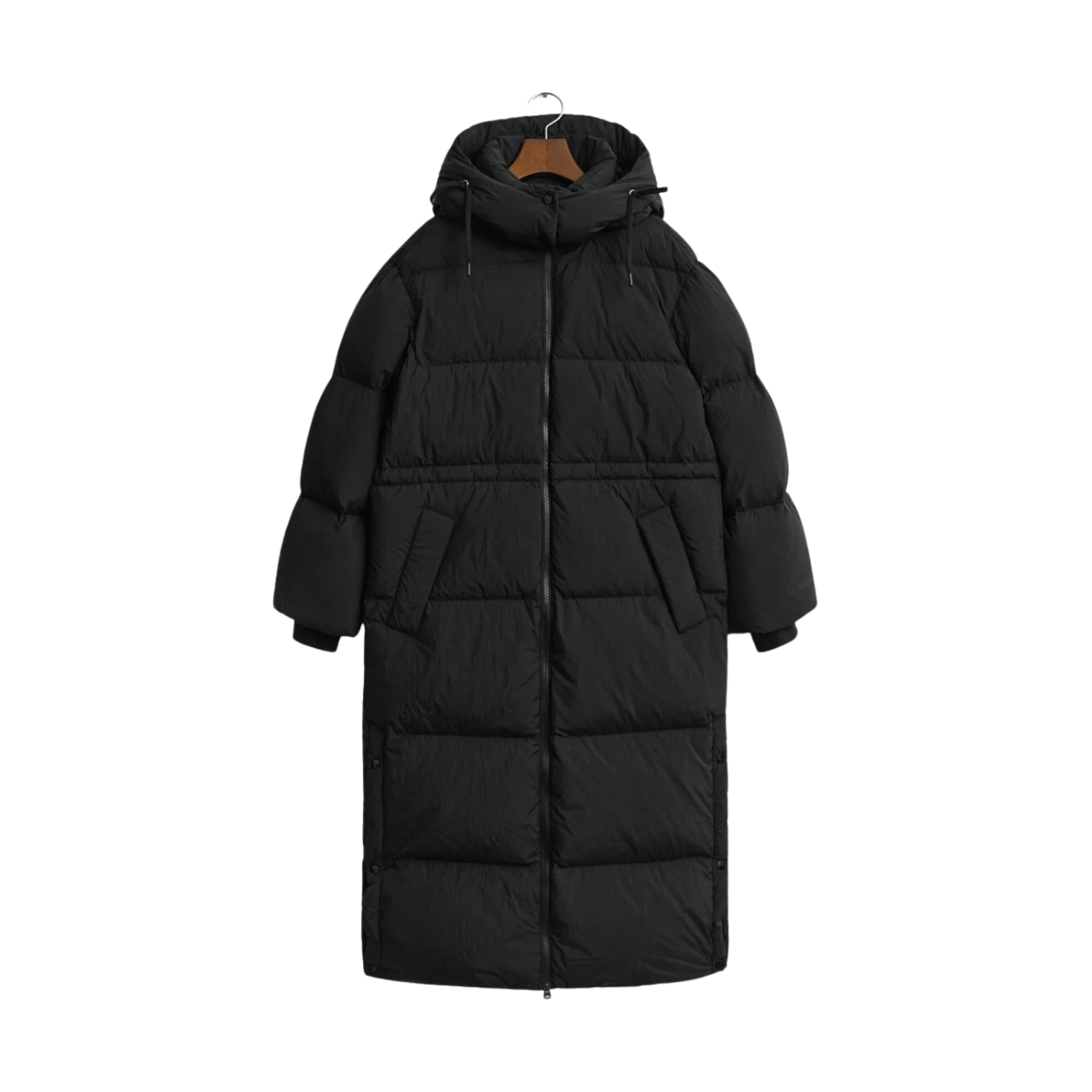 Full Length Down Coat - Black