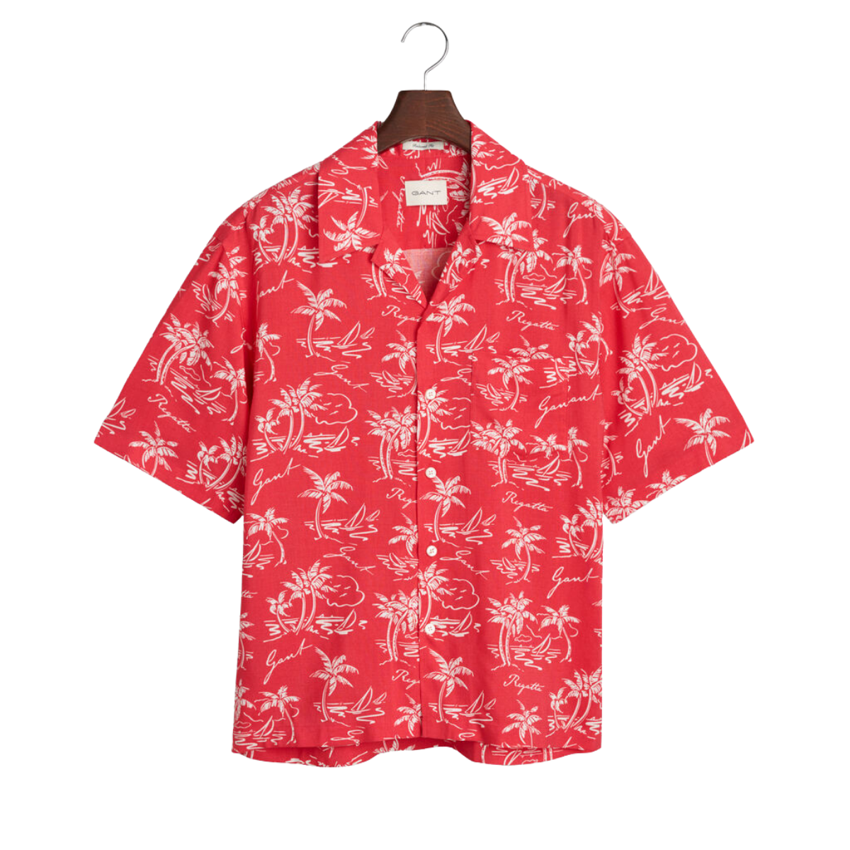 Rel Island Print Shirt - 648 Watermelon Red