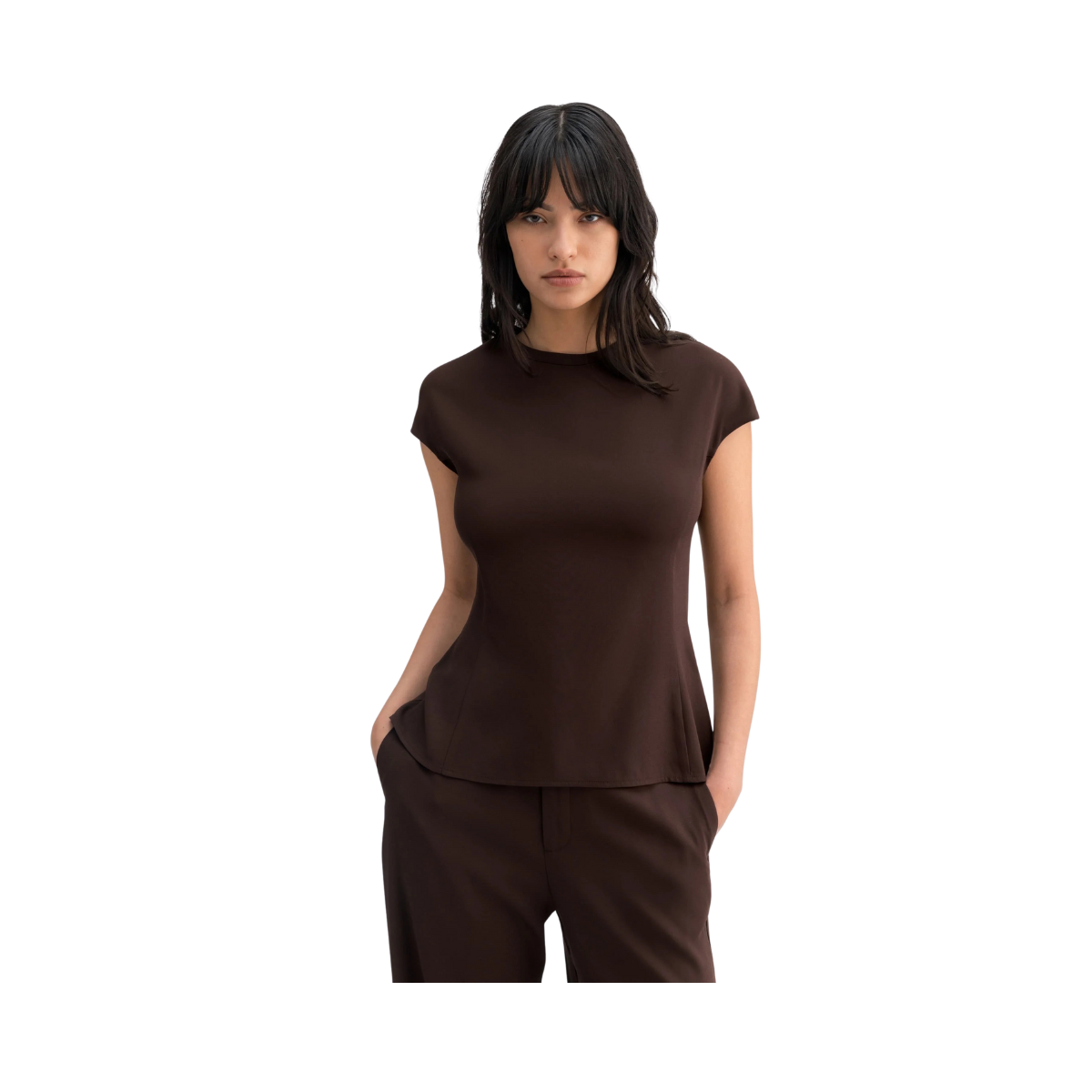 Dara top - 36 Dark Brown