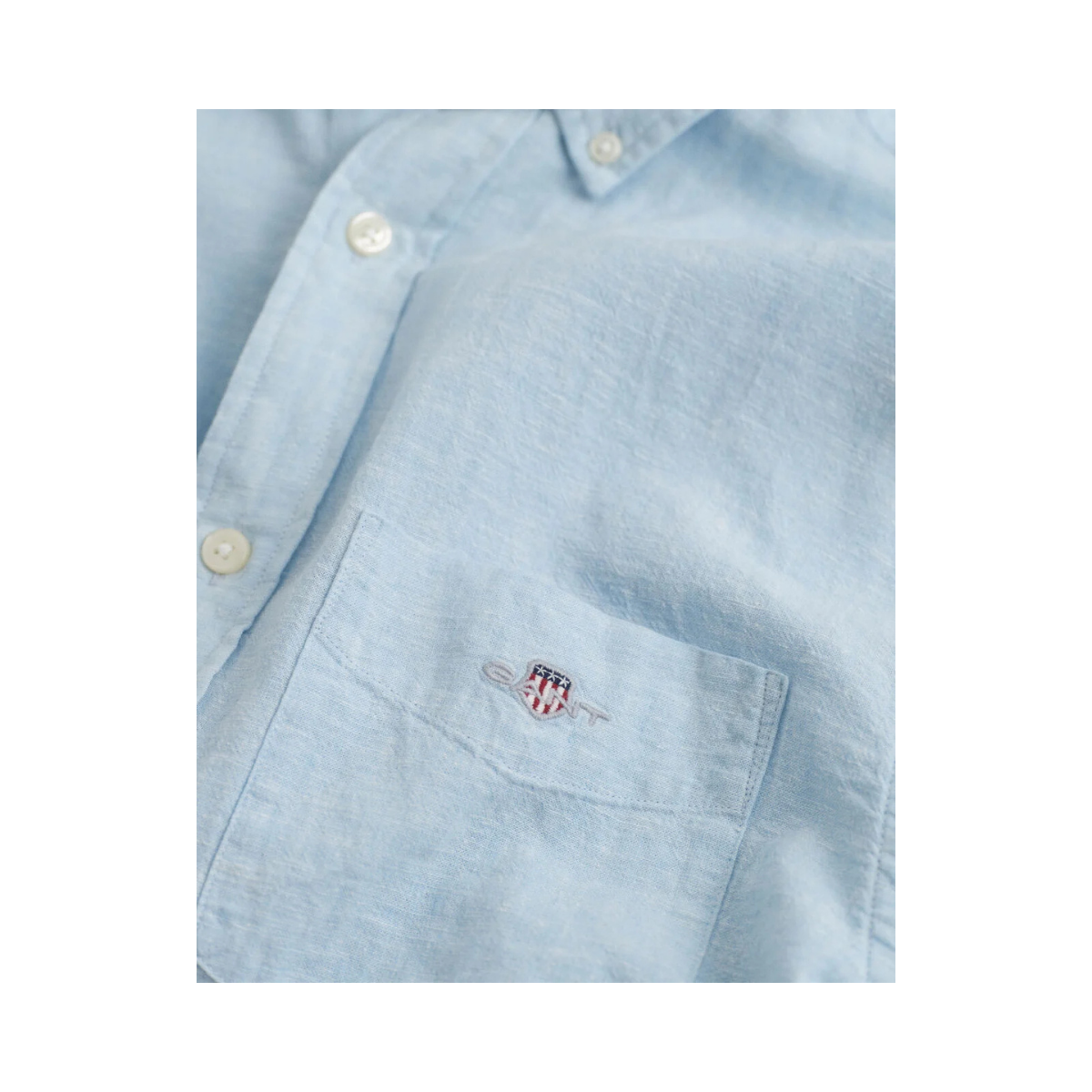 Reg Cotton Linen Shirt - Fresh Blue