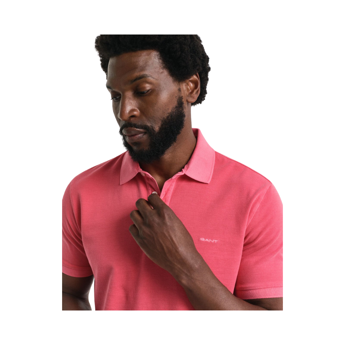Sunfaded SS Polo - Watermelon Red