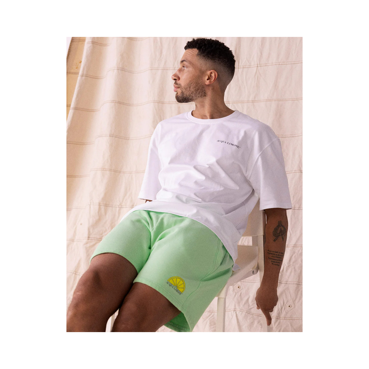Heavy Tee Micro Logo - 100 White