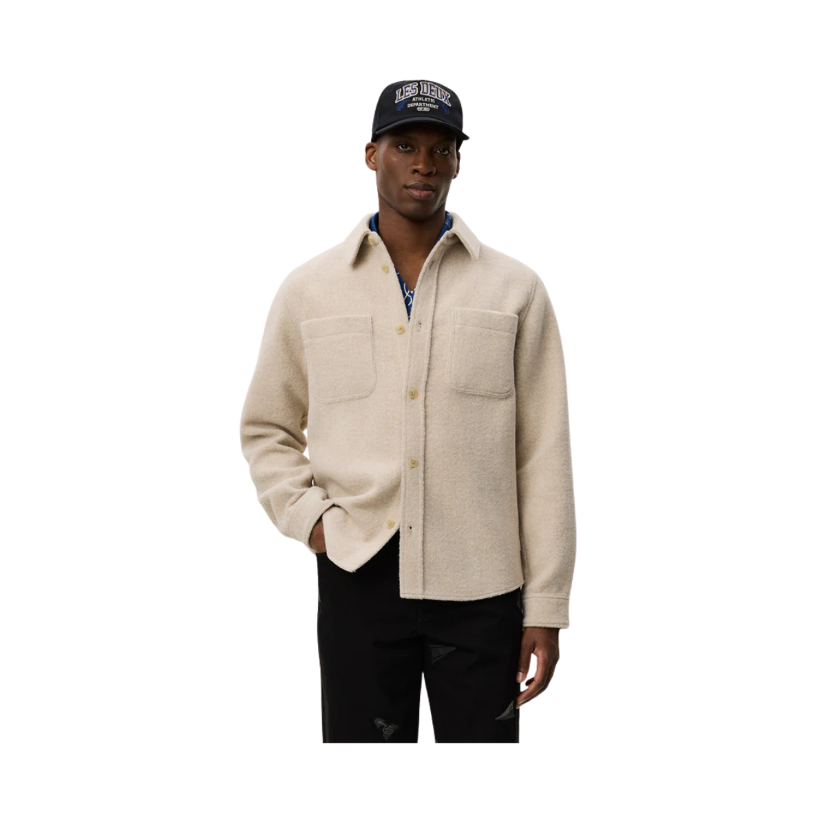 Lennon Bouclé Overshirt - Ivory