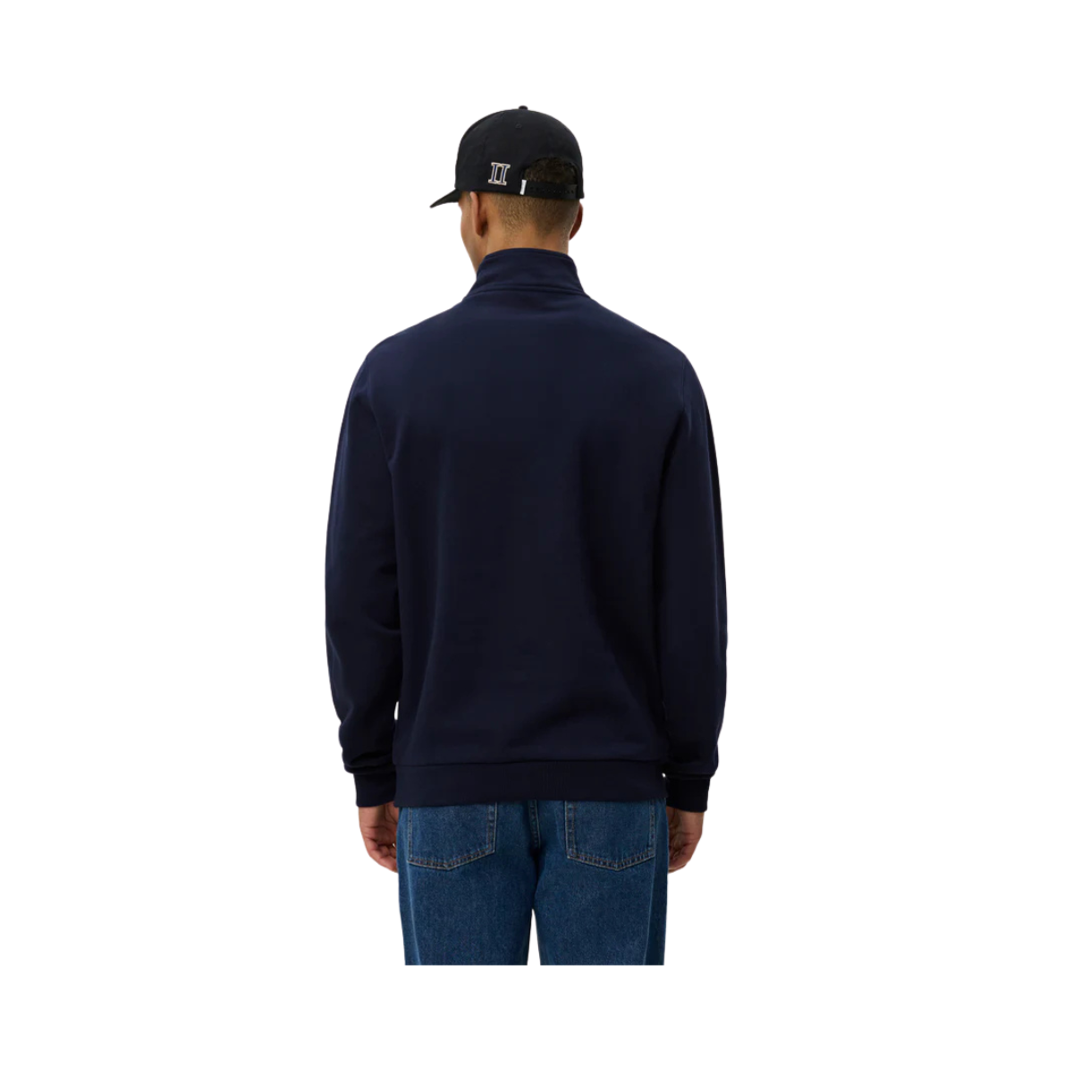 Patch Half-Zip Sweatshirt - dark navy