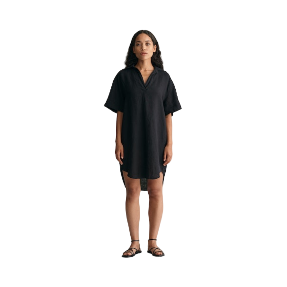 Relaxed SS Linen Caftan - Black