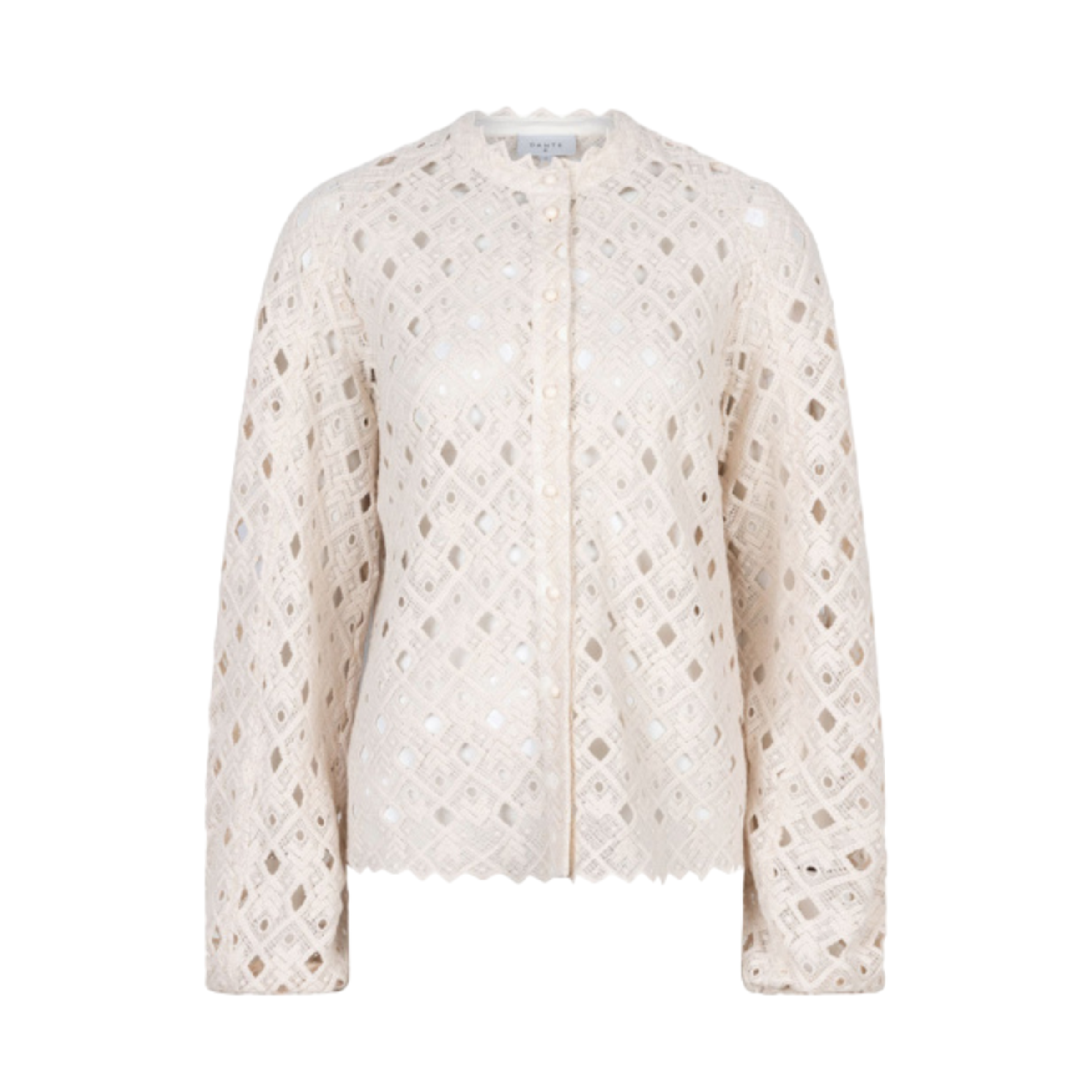 Afira Sculped Lace Jacket - White