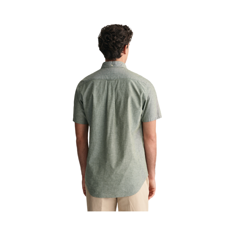 Cotton Linen SS Shirt - Green