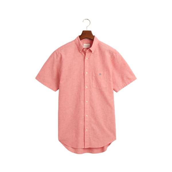 Cotton Linen SS Shirt - Pink