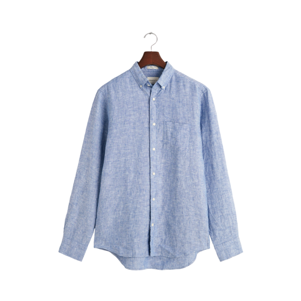 Regular Linen Shirt - Blue