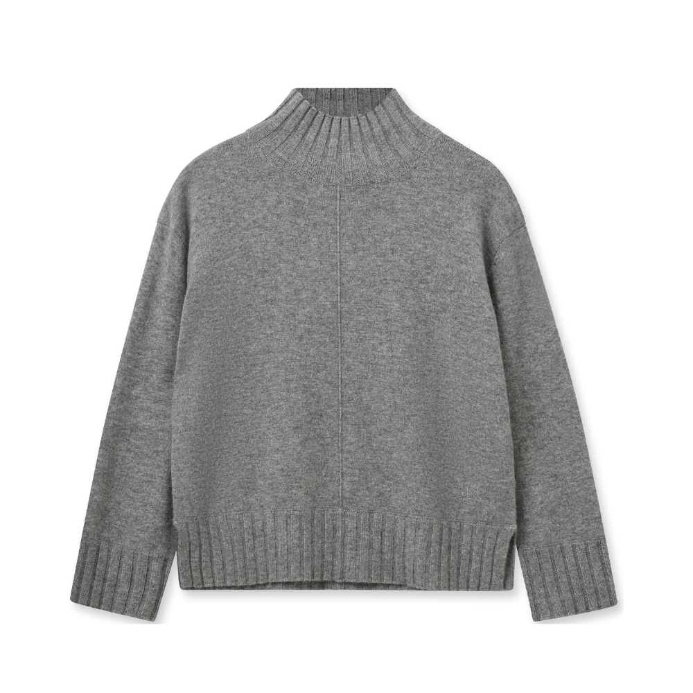 Aima Cashmere Highneck Knit - Grey