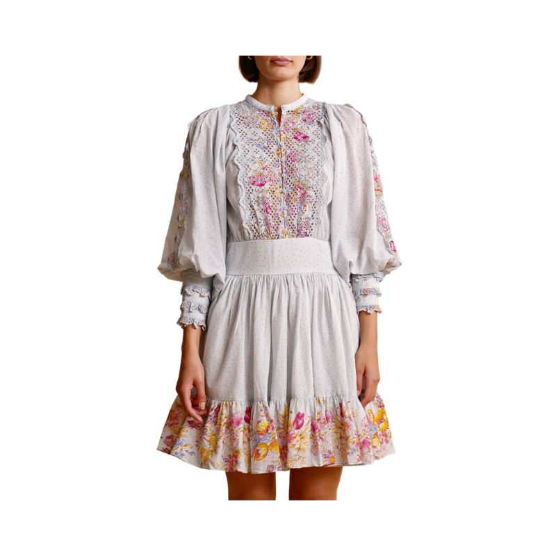 Cotton Slub Mini Dress - Multi