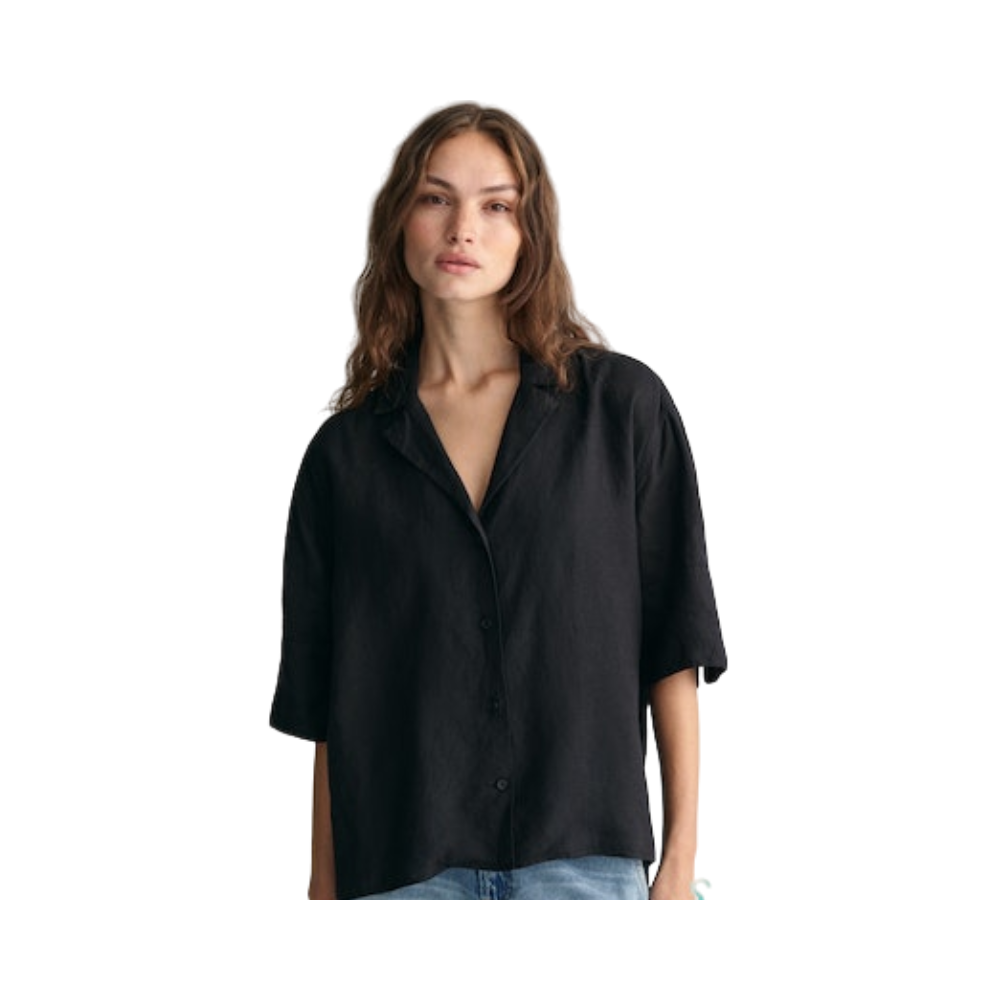 Relaxed SS Linen Shirt - Black