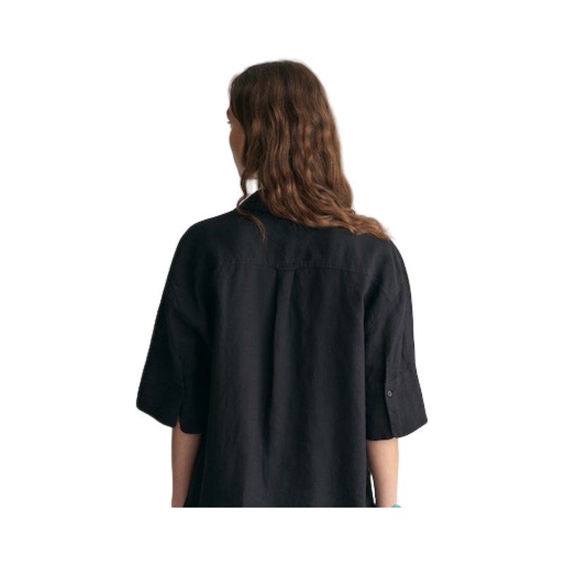 Relaxed SS Linen Shirt - Black