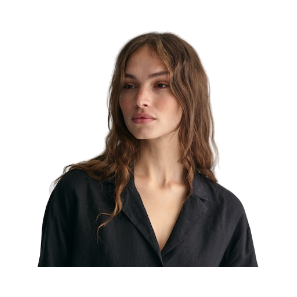 Relaxed SS Linen Shirt - Black