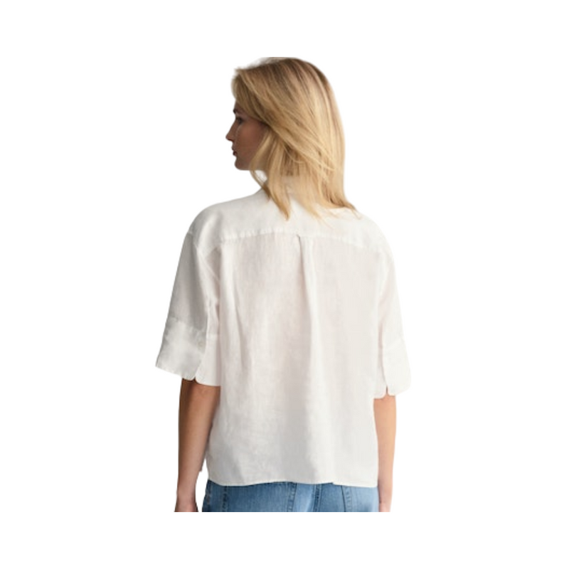 Relaxed SS Linen Shirt - White