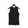 High Neck Rib Tank Top - 5 Black