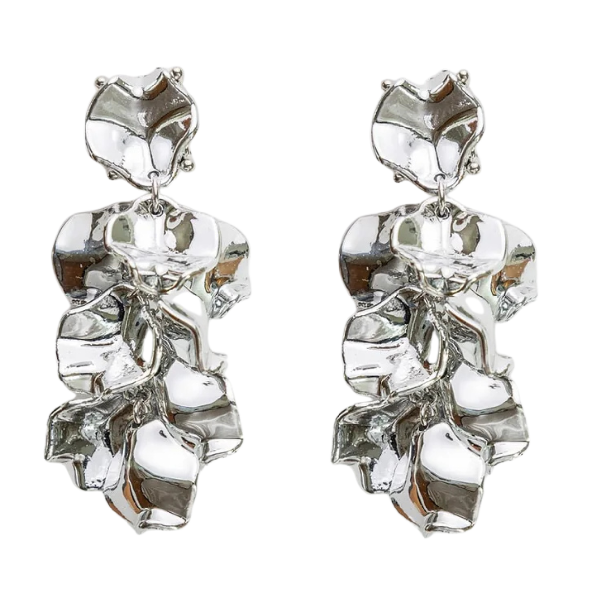 Leaf Earrings Mini - Silver