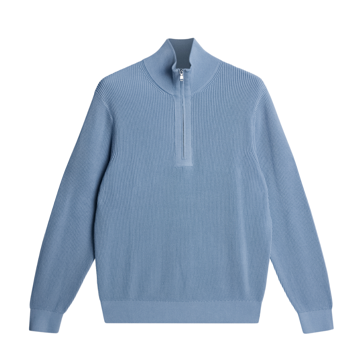 Alex Half Zip Knitted Sweater - Rain Washed