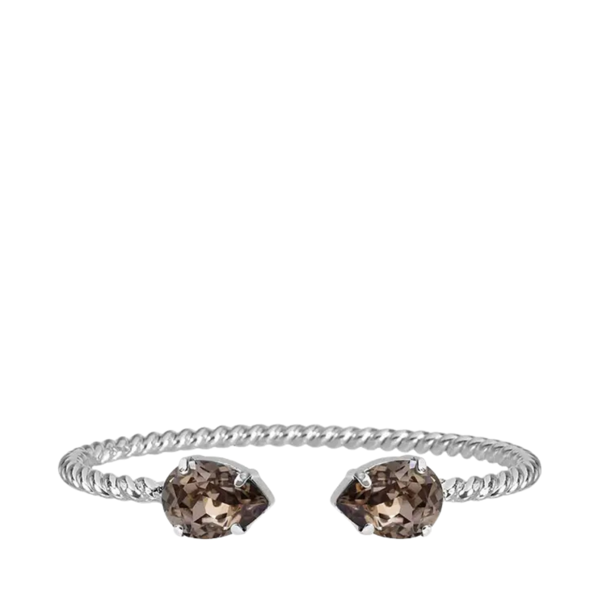 Mini Drop Bracelet Rhodium - 101 Greige