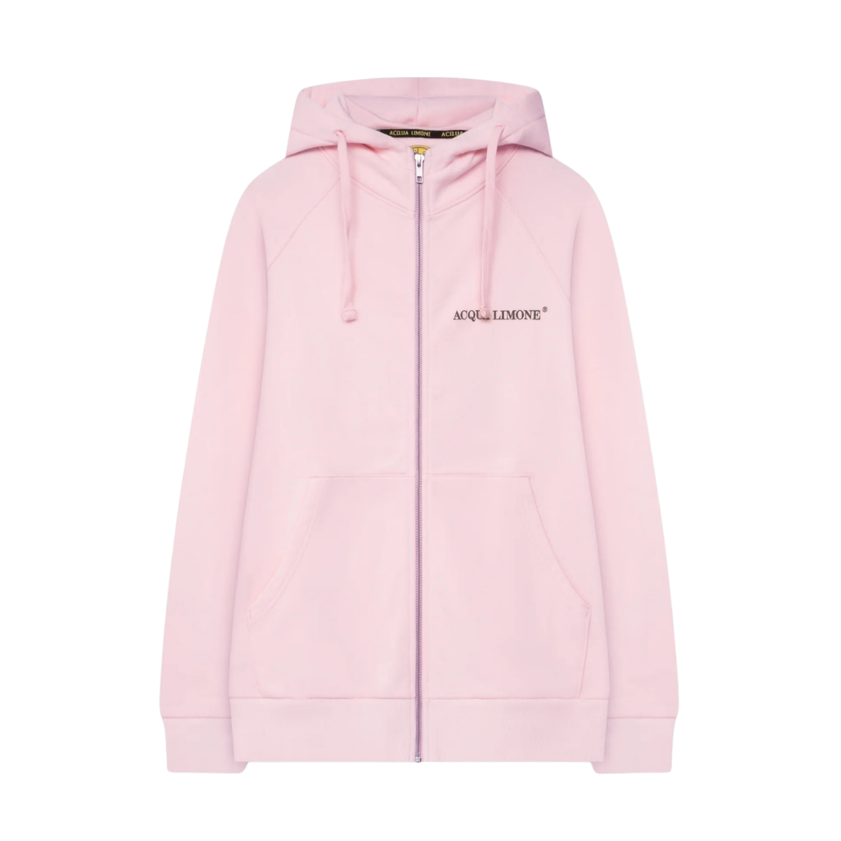 Washed Zip Hoodie - Pale Pink