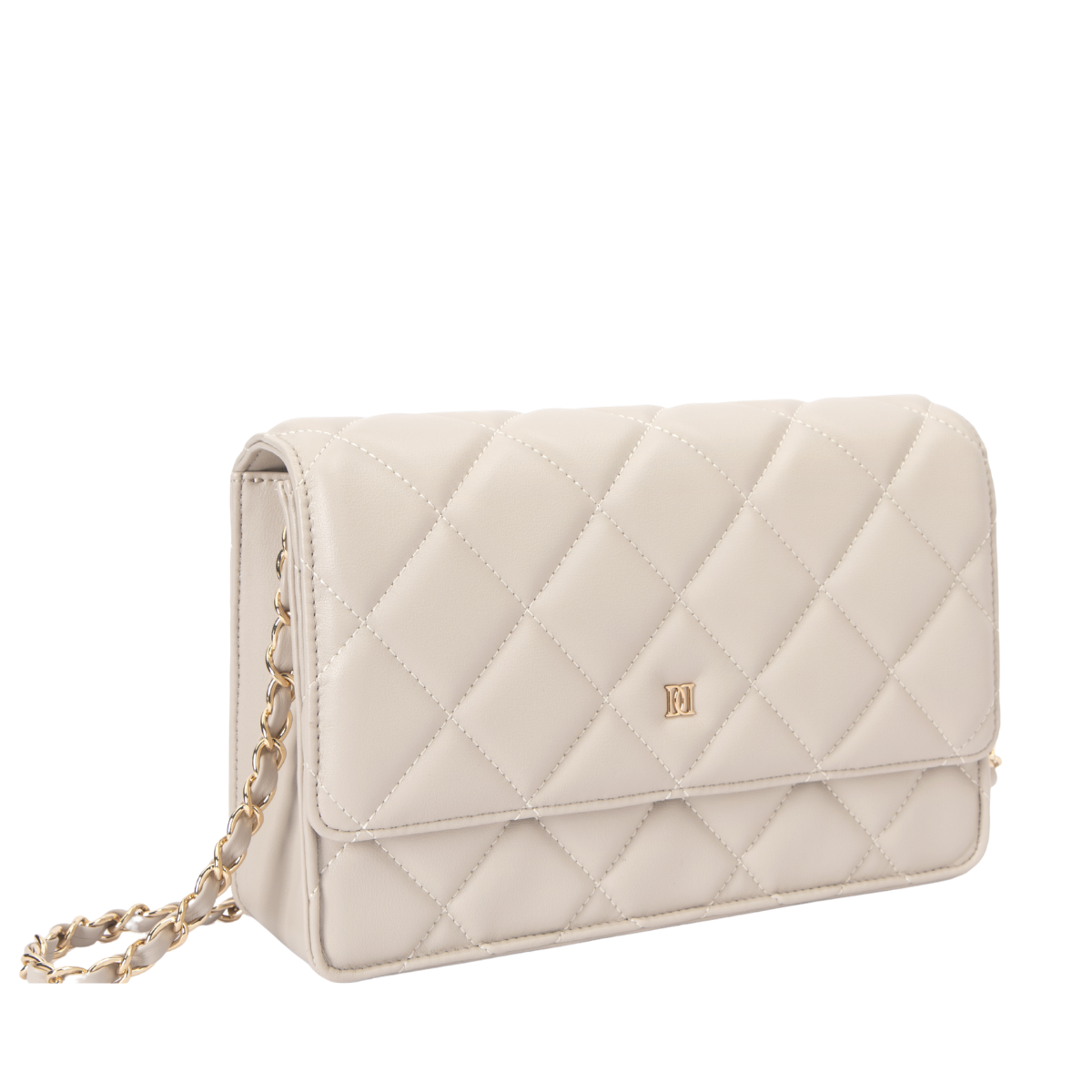 Leather Quilted Bag - Sand