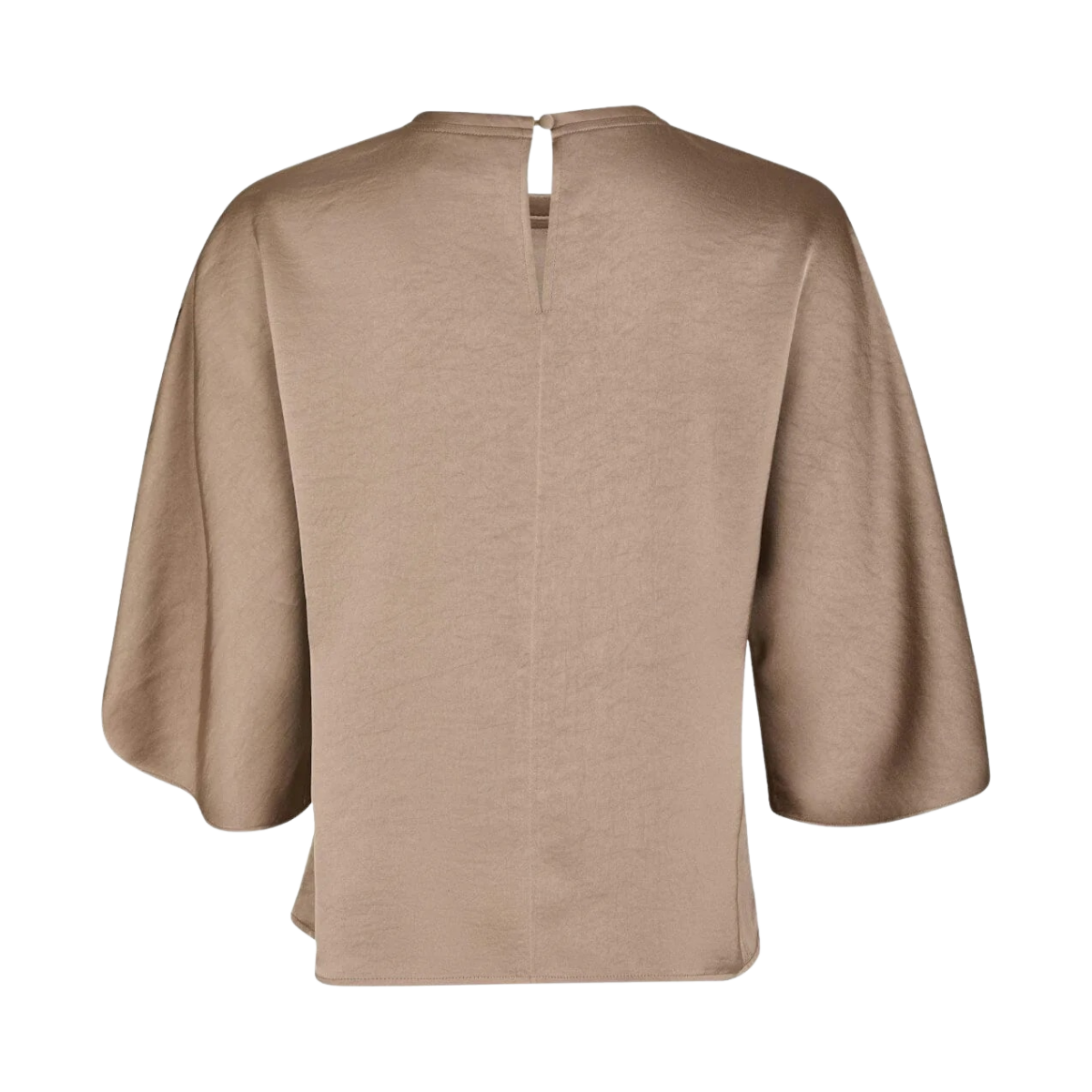 Liora Heavy Sateen Blouse - Dark Taupe