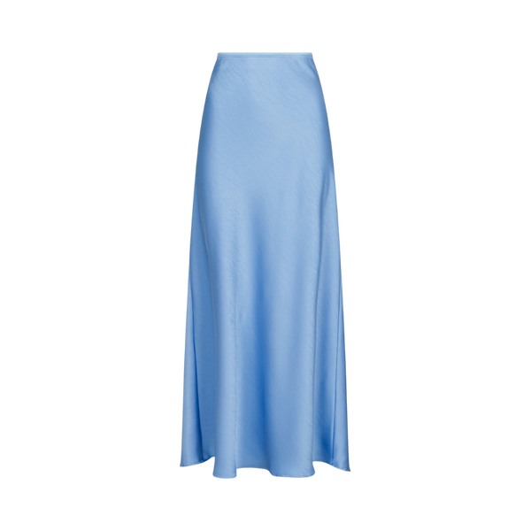 Vicky Heavy Sateen Skirt - Blue