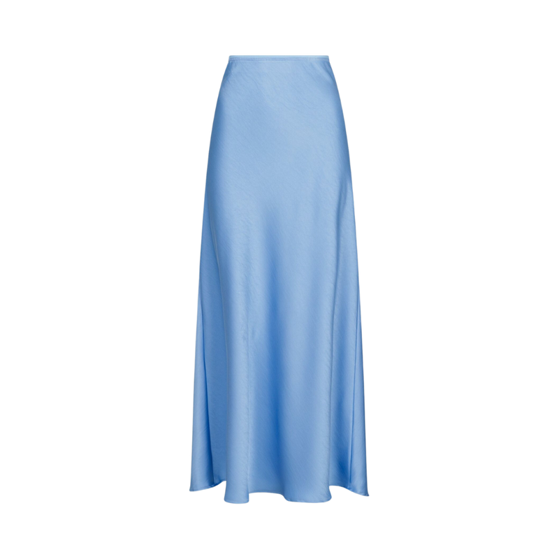 Vicky Heavy Sateen Skirt - Blue