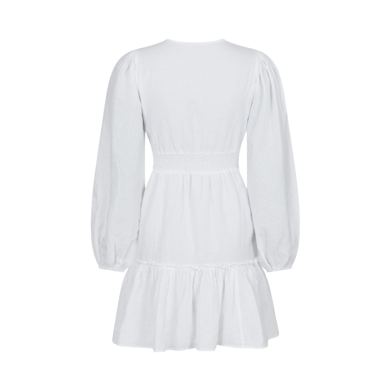 Rihana Linen Dress - White