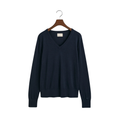 Fine Knit V-Neck - Blue