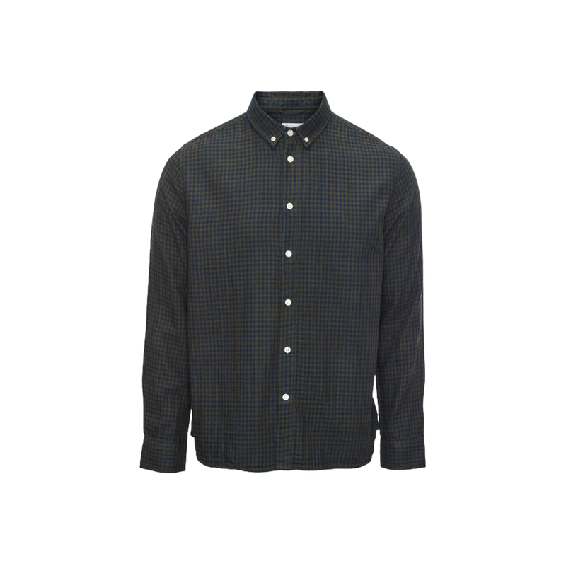 Regular fit double layer checkered shirt - Green
