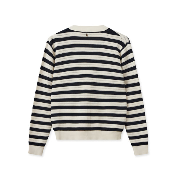 MMKisana Stripe knit Cardigan - Beige