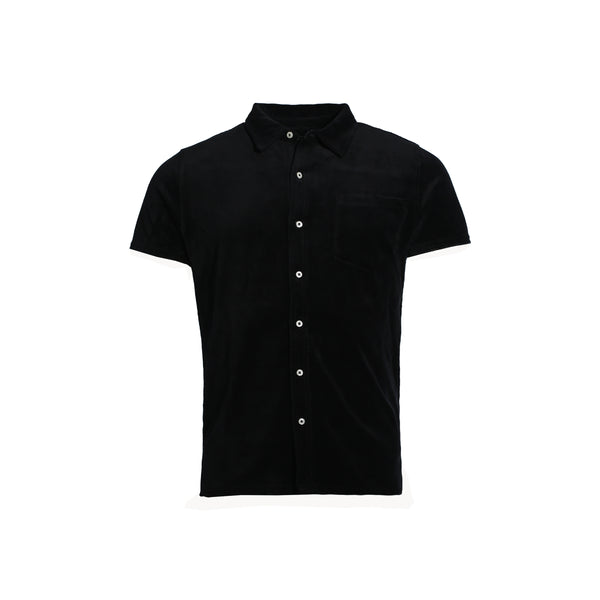 Mario Velour Shirt - Black
