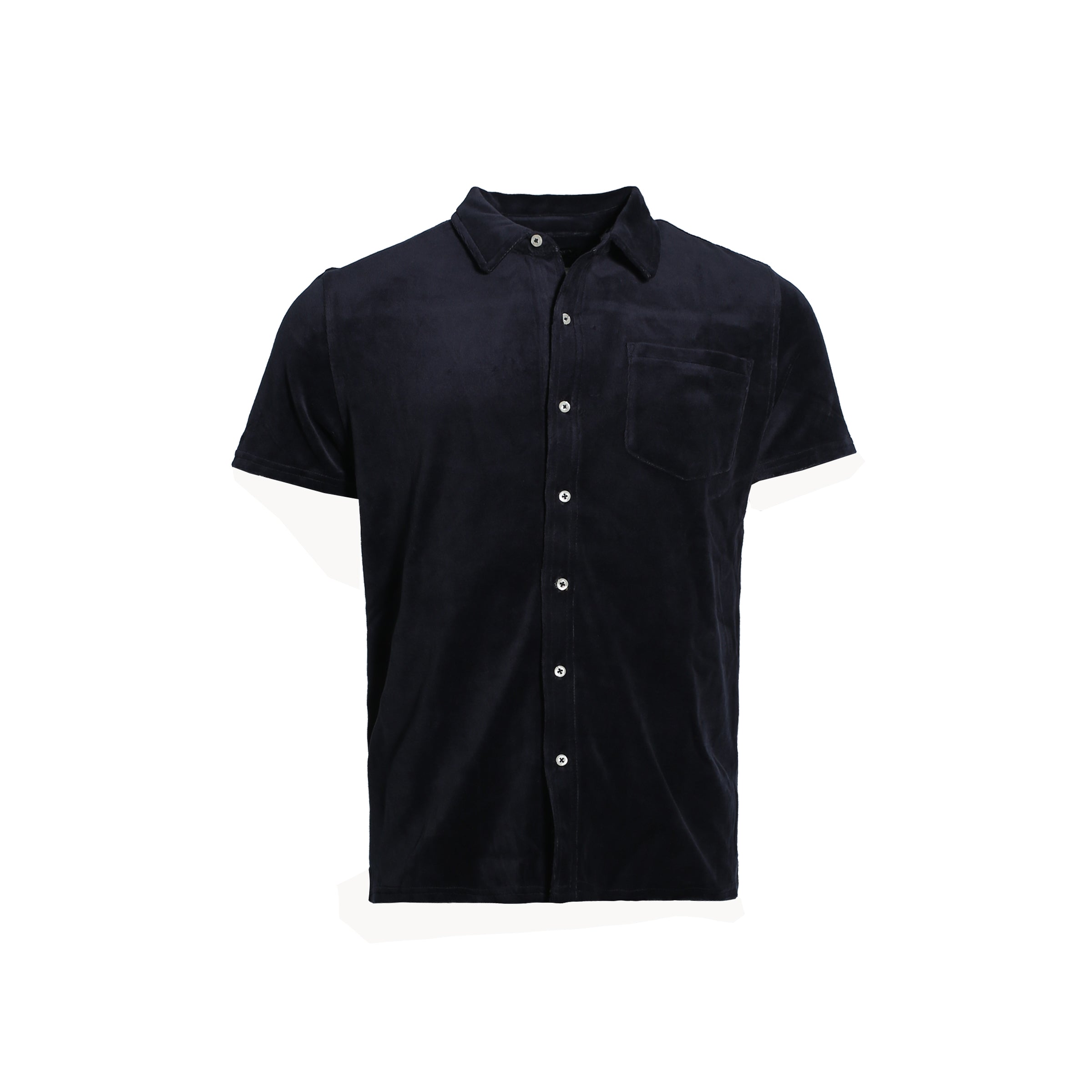 Mario Velour Shirt - Navy