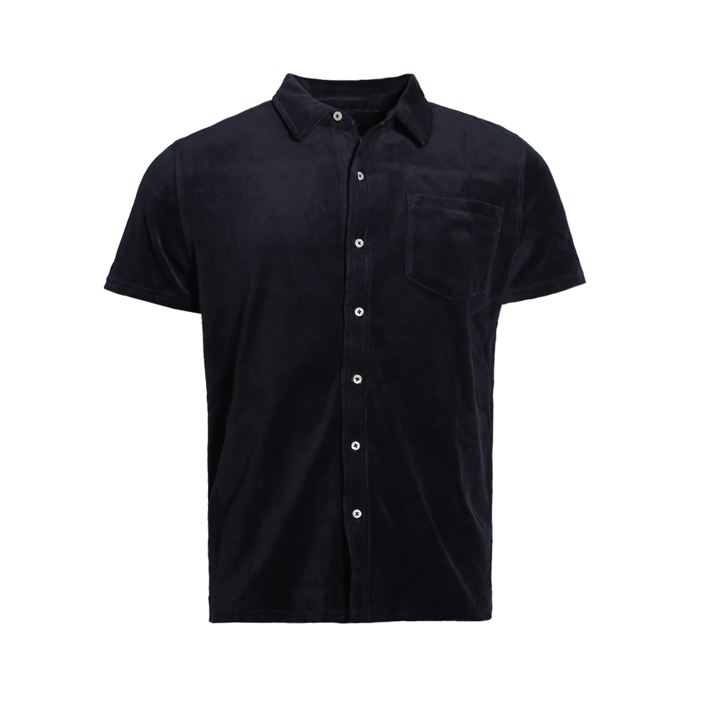 Mario Velour Shirt - Navy