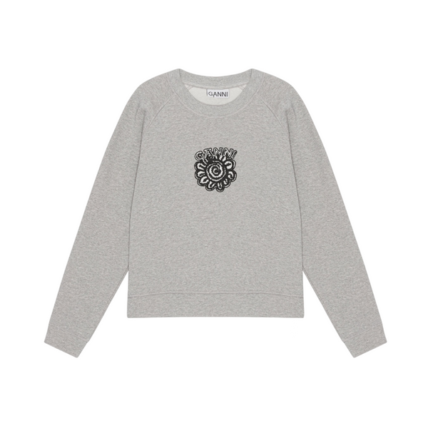 Isoli Raglan Solid Sweatshirt - Grey
