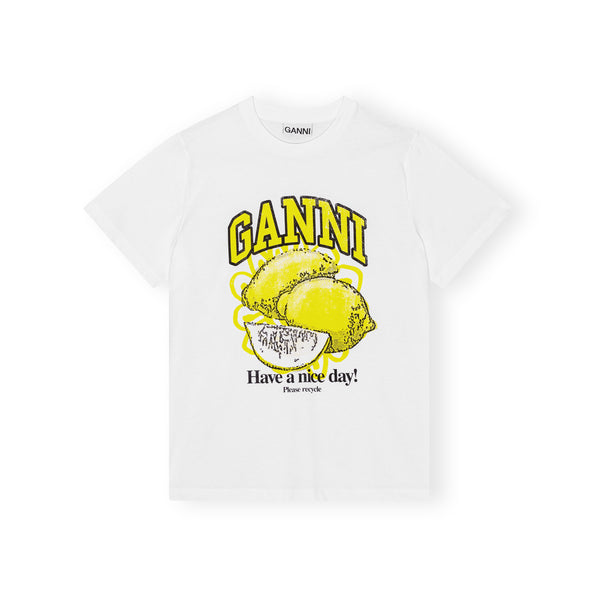 Basic Jersey Lemon Relaxed T-shirt - White