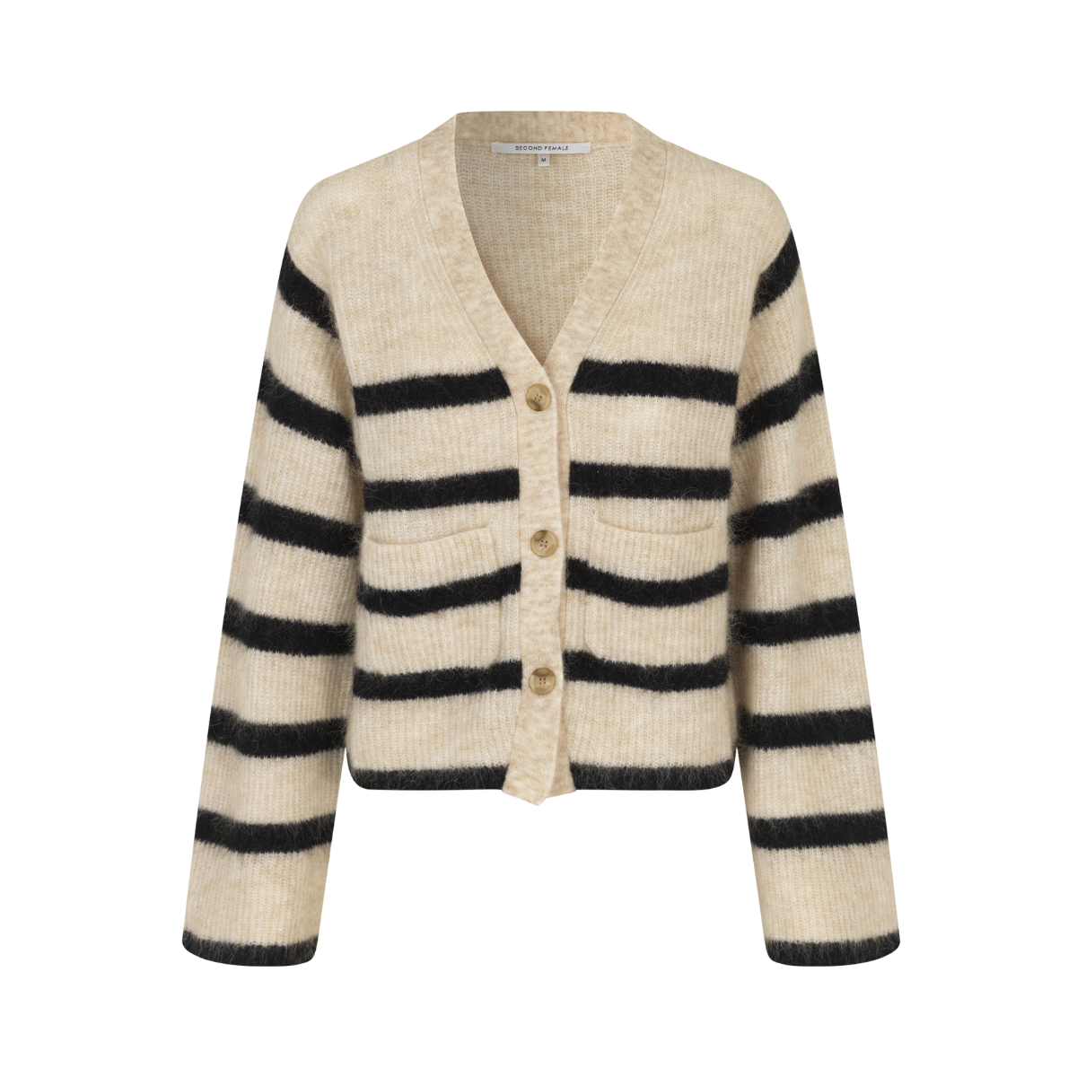 Ovalis Knit Wide Sleeve Cardigan - Beige