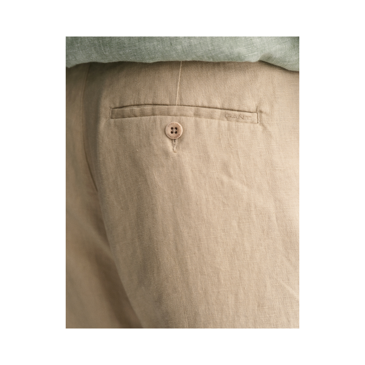 Relaxed Linen DS Pants - Beige