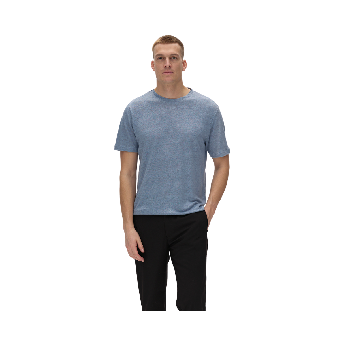 Duke Linen SS Tee - Blue