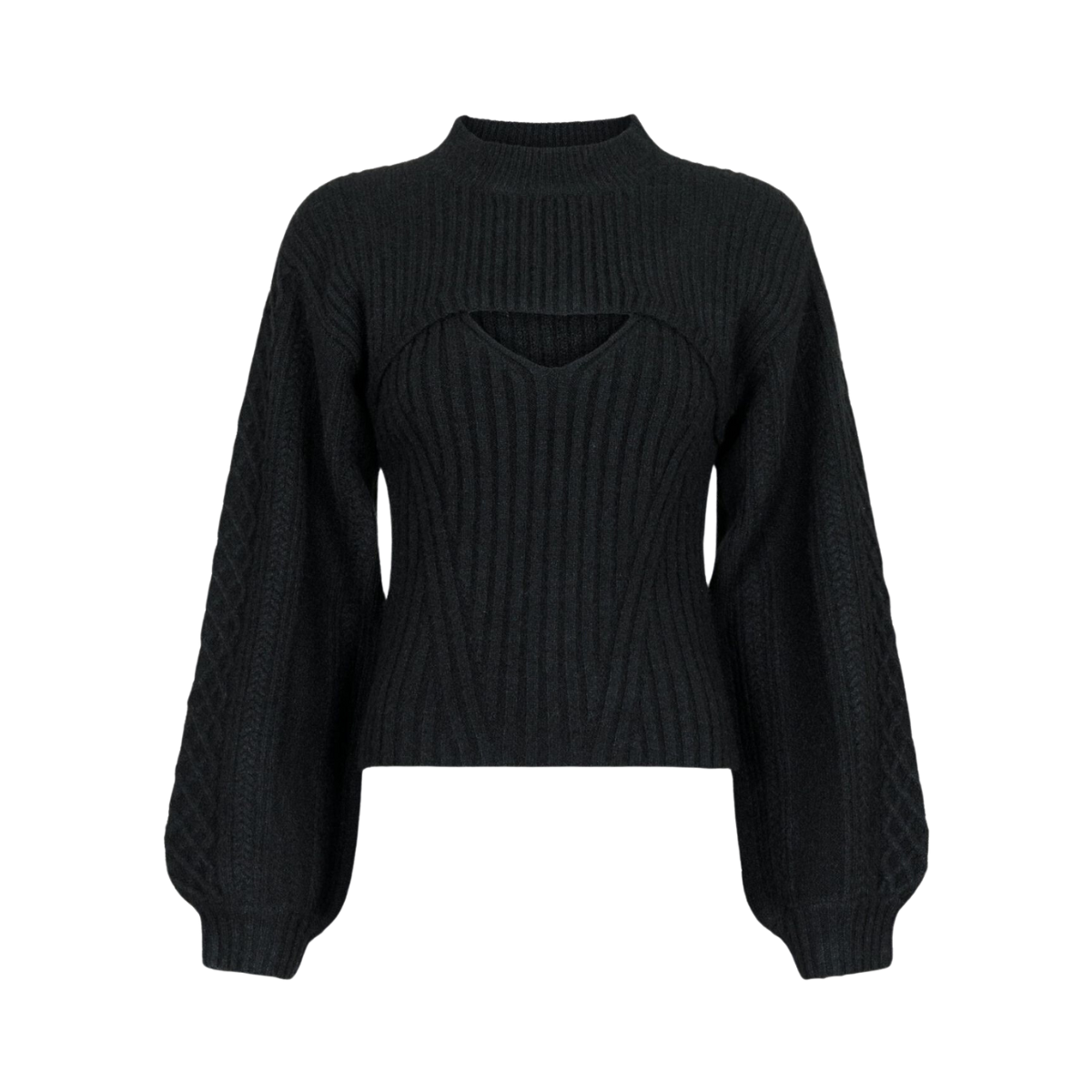 Bonita Bolero Knit Blouse - Black