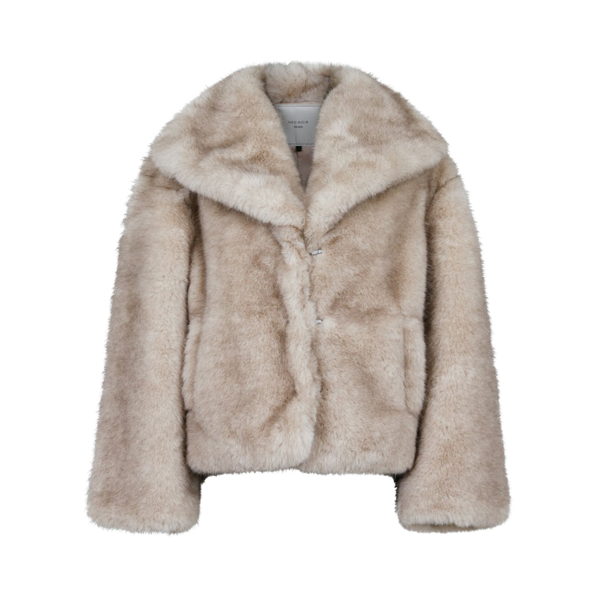 Stephanie Faux Fur Jacket - Beige