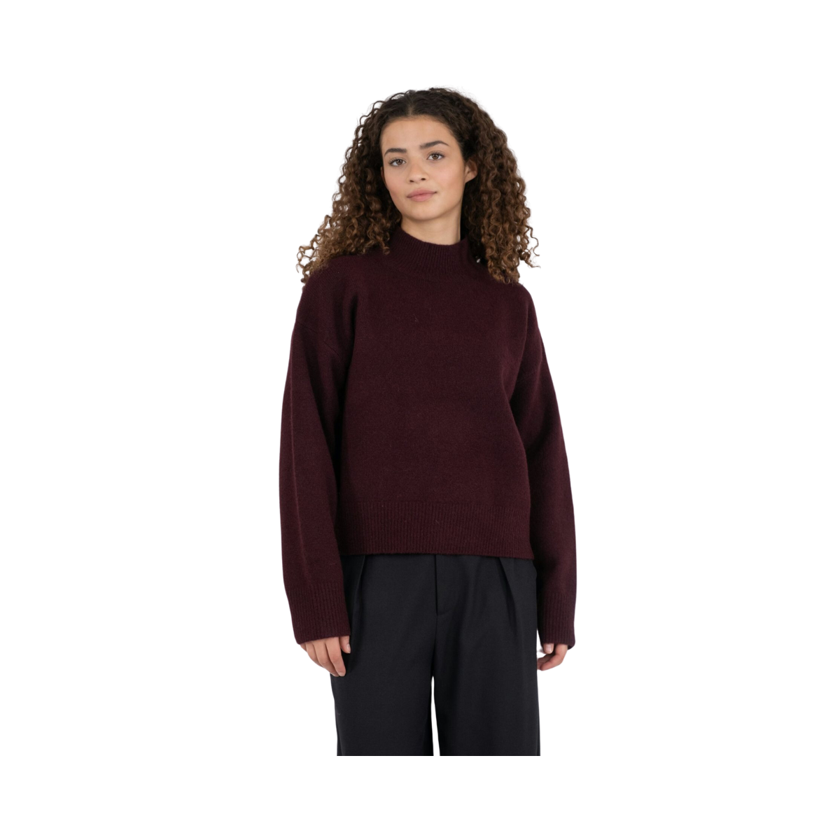 Paulina Knit Blouse - Burgundy