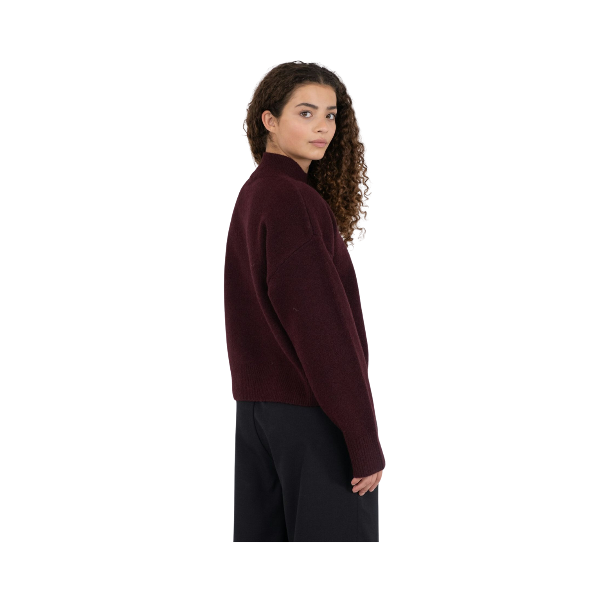 Paulina Knit Blouse - Burgundy