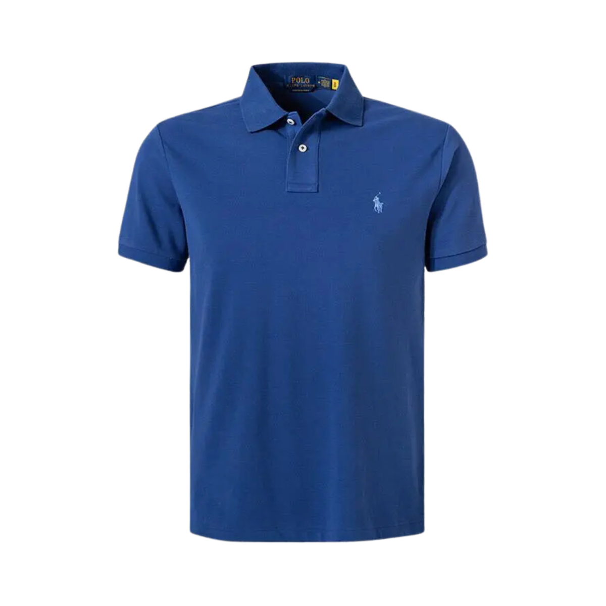 Custom Slim Fit Mesh Polo Shirt - Blue