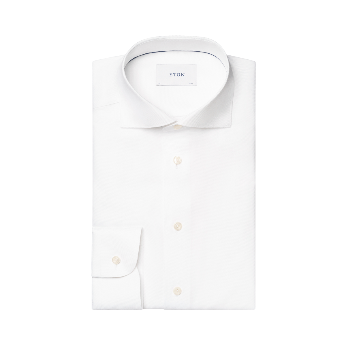 Semi Solid Fine Twill Contemporary Shirt - 00 White